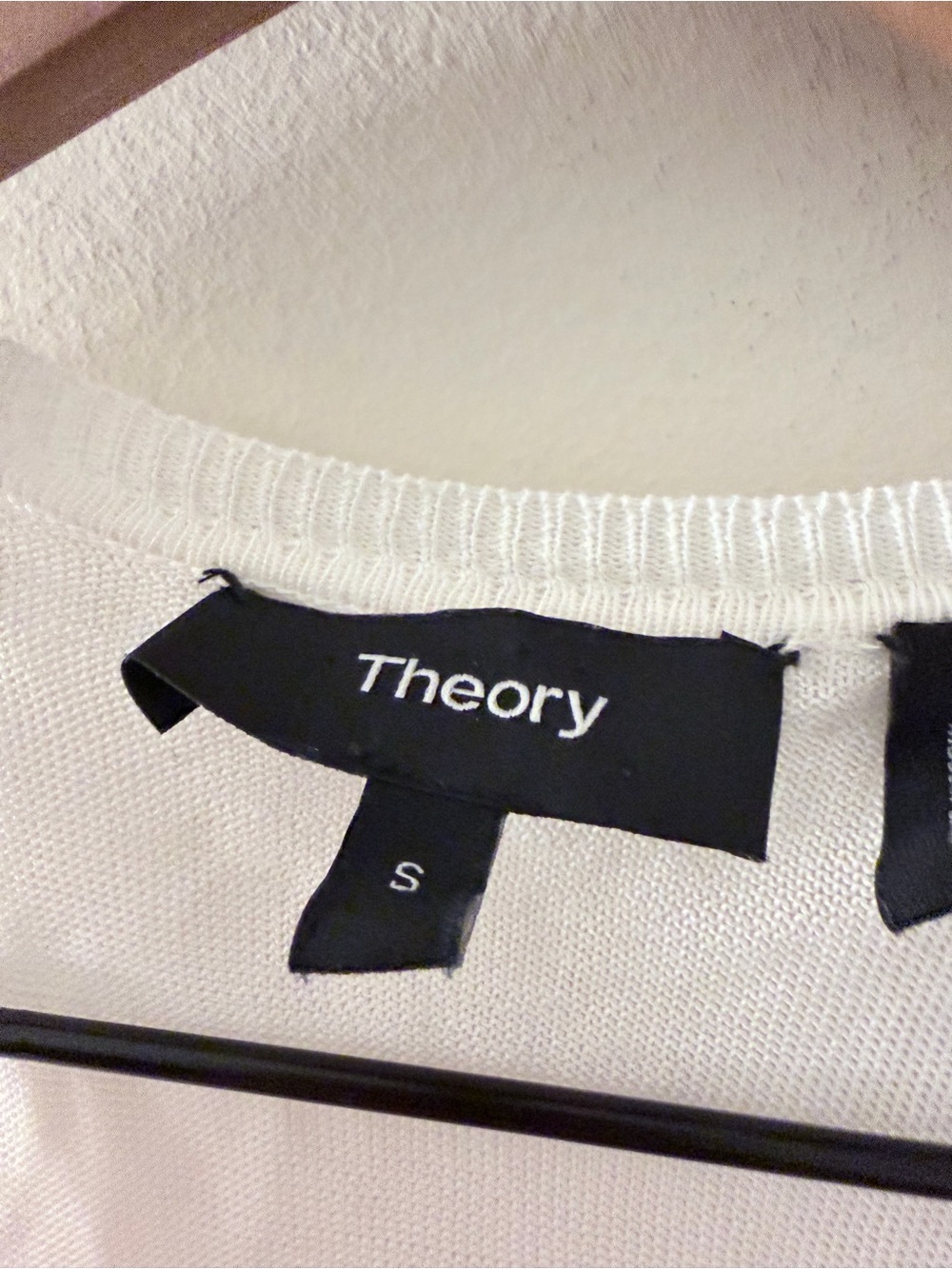 Theory Ottoman Day Dress Shell White Ribbed Knit S - Picture 4 of 4